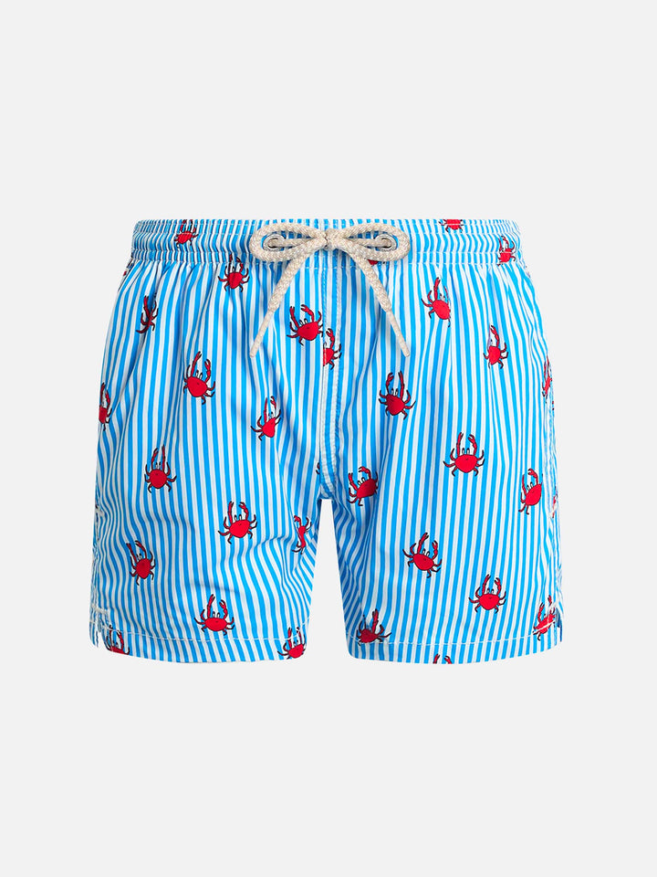 Boy Comfort Light swim shorts with crabs print - MC2 Saint Barth