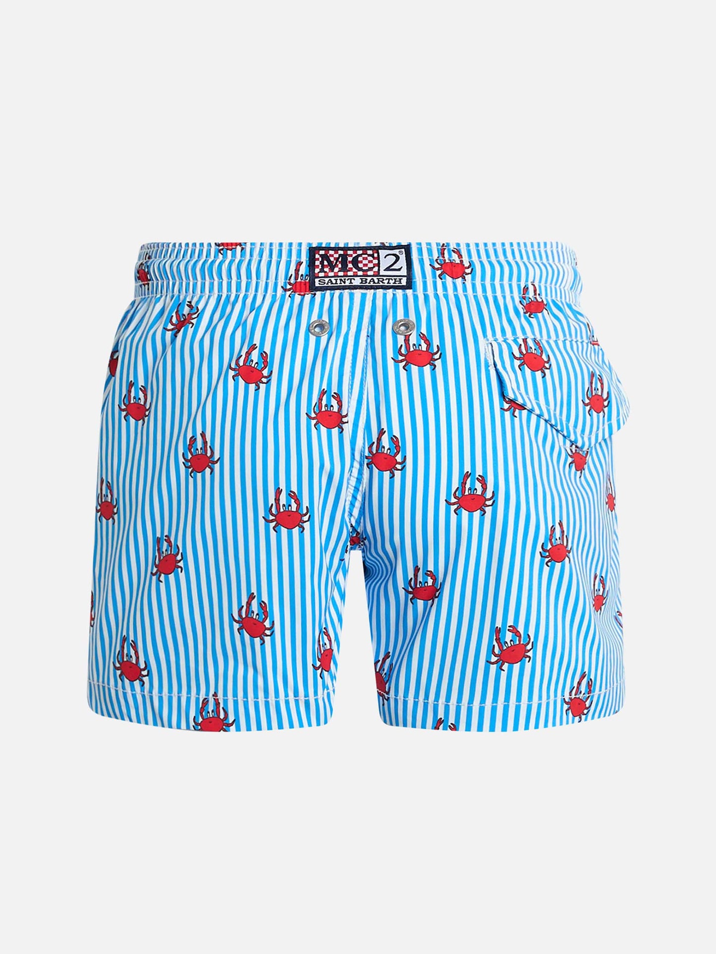 Boy Comfort Light swim shorts with crabs print - MC2 Saint Barth