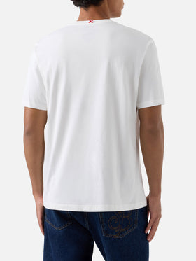 Camiseta Connor en blanco con bolsillo de parche Amica Chips 