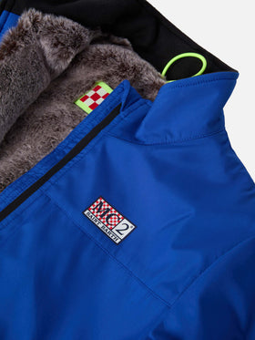 Bomber bluette Country Jr con interno in pelliccia