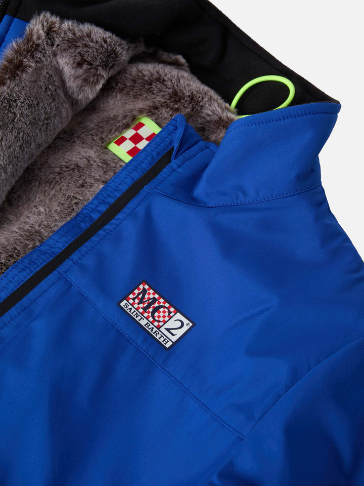 Bomber bluette Country Jr con interno in pelliccia