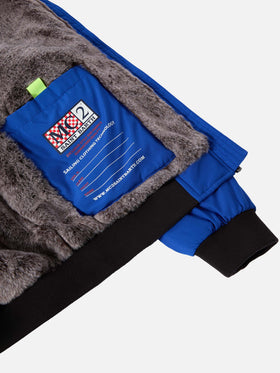 Bomber bluette Country Jr con interno in pelliccia