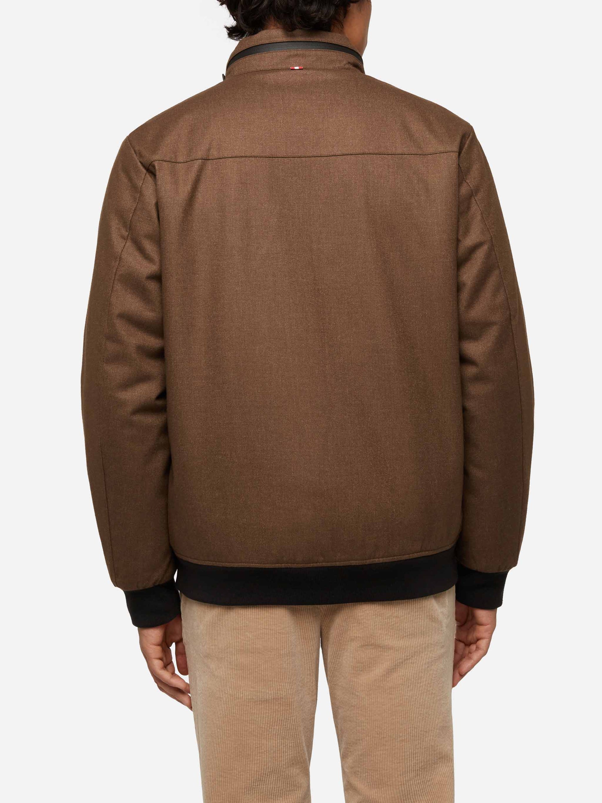 Wooly brown bomber jacket Country with teddy lining - MC2 Saint Barth