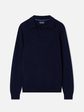 Navy blue Covent cashmere polo