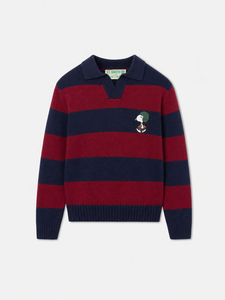 Polo de niño azul y roja a rayas Covent con estampado de Snoopy | SNOOPY PEANUTS SPECIAL EDITION 