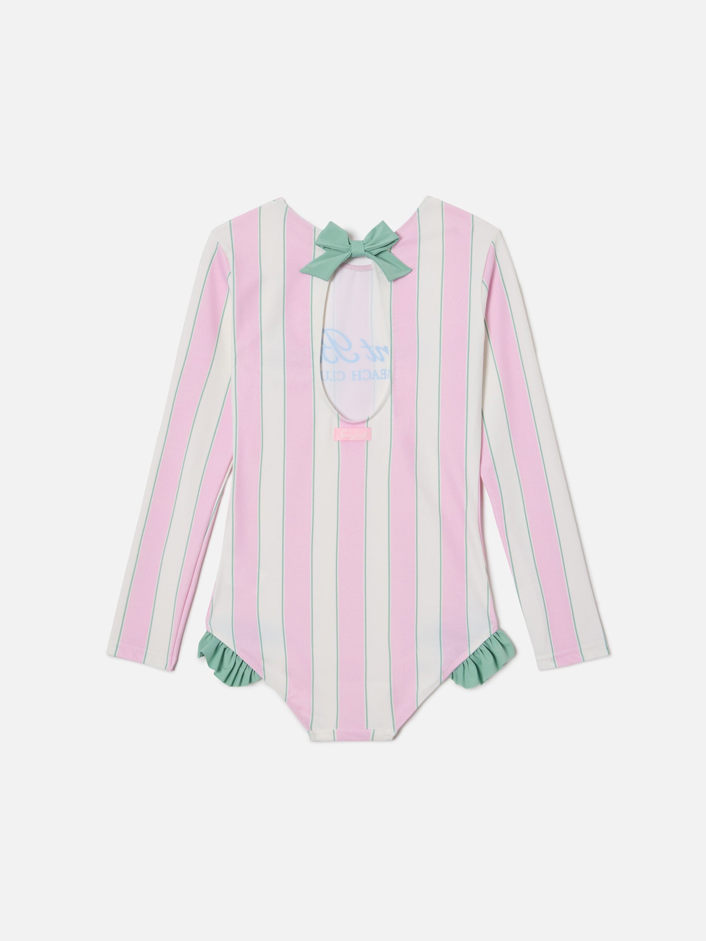 Costume intero Cressy a maniche lunghe con stampa Beach Club