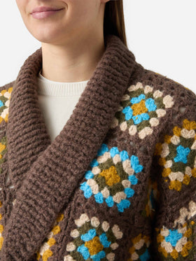 Cardigan Cristabel in crochet con cintura