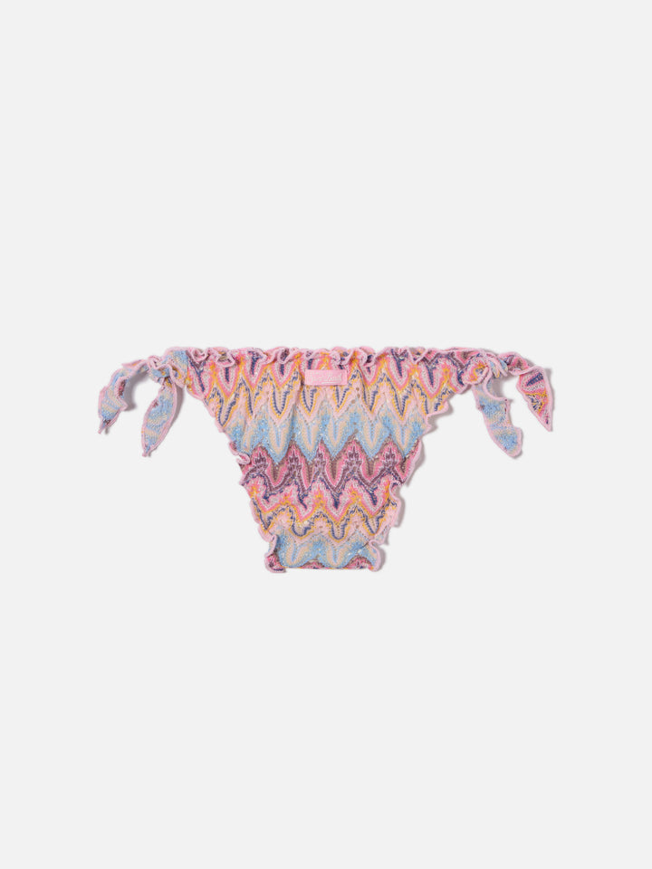 Cric multicolor raschel swim briefs in shades of pink