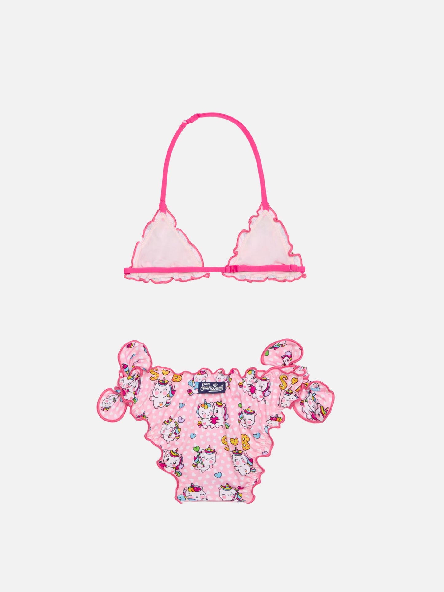Mädchen-Triangel-Bikini mit Einhorn-Print