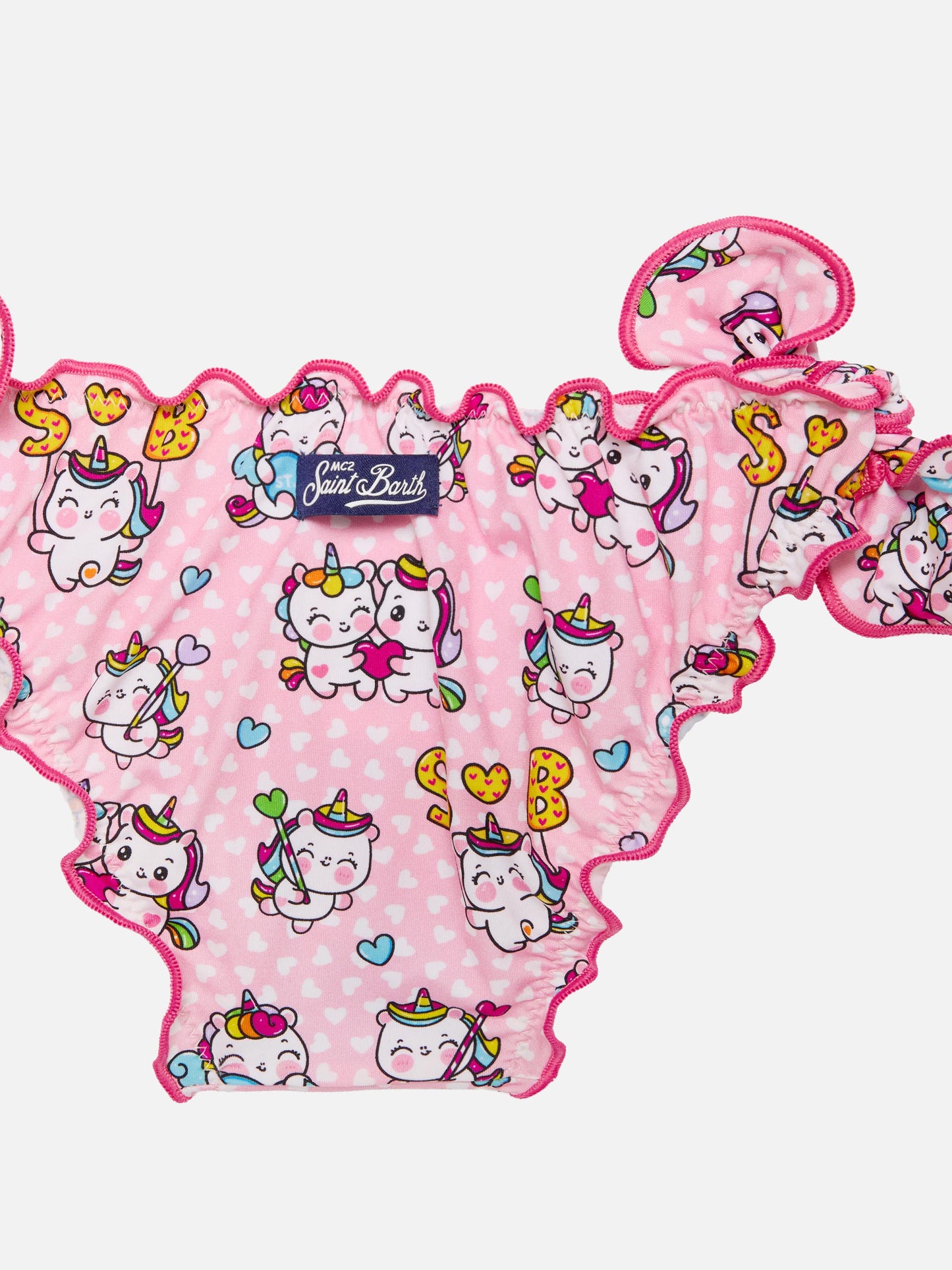 Mädchen-Triangel-Bikini mit Einhorn-Print