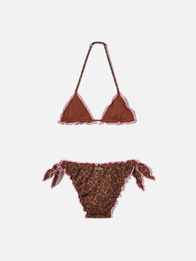 Bikini Cris in tessuto elasticizzato con stampa animalier
