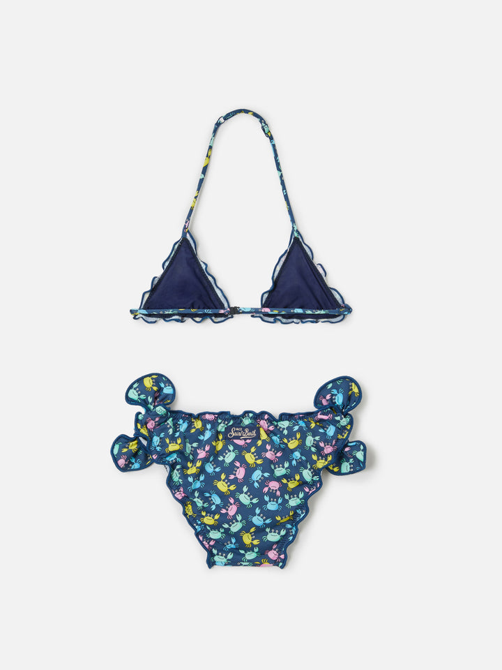 Cris classic triangle bikini with crab print