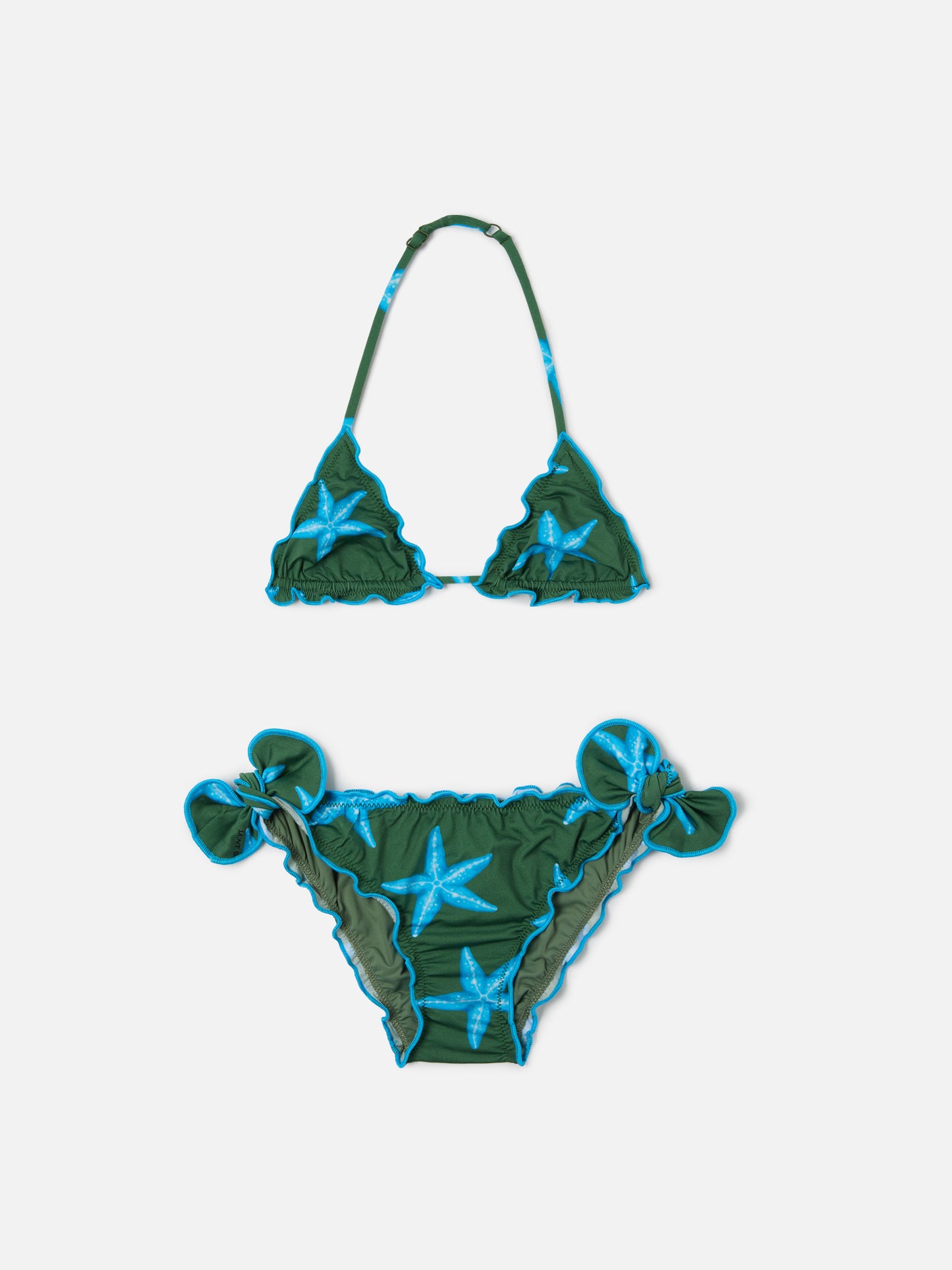 Cris klassischer Triangel-Bikini mit Seestern-Print