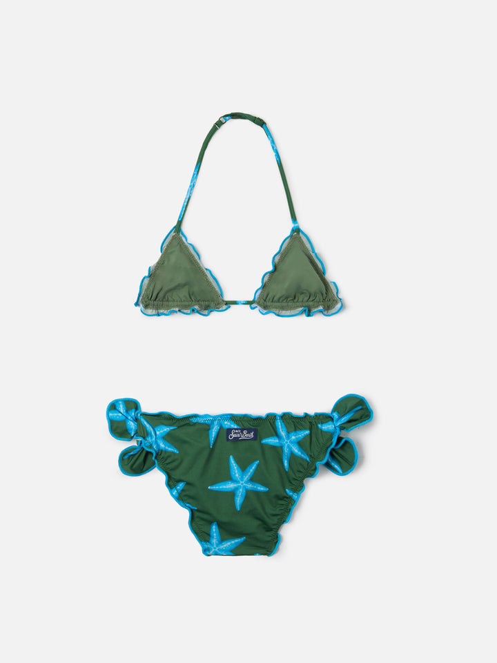 Cris klassischer Triangel-Bikini mit Seestern-Print