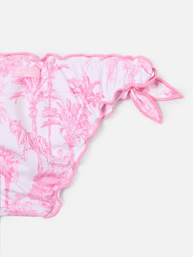 Cris stretch bikini with toile de jouy print