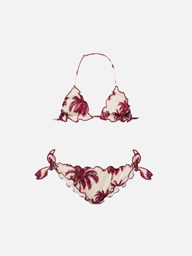 Cris classic triangle bikini with toile de jouy print | AI CO-CREATED DESIGN BY RICKDICK - POWERED BY RED-EYE - MC2 Saint Barth