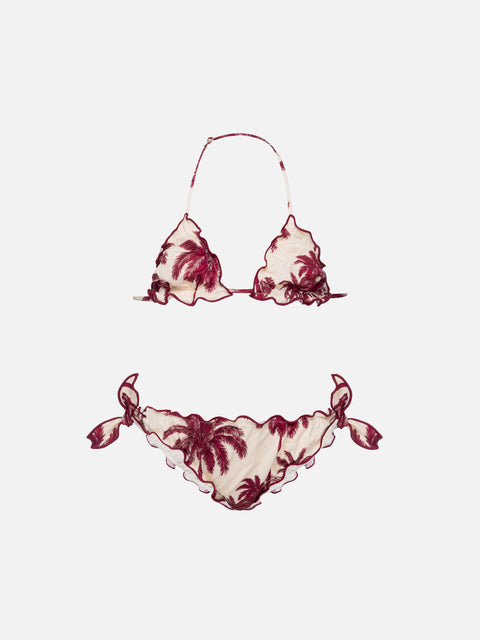Cris classic triangle bikini with toile de jouy print | AI CO-CREATED DESIGN BY RICKDICK - POWERED BY RED-EYE - MC2 Saint Barth