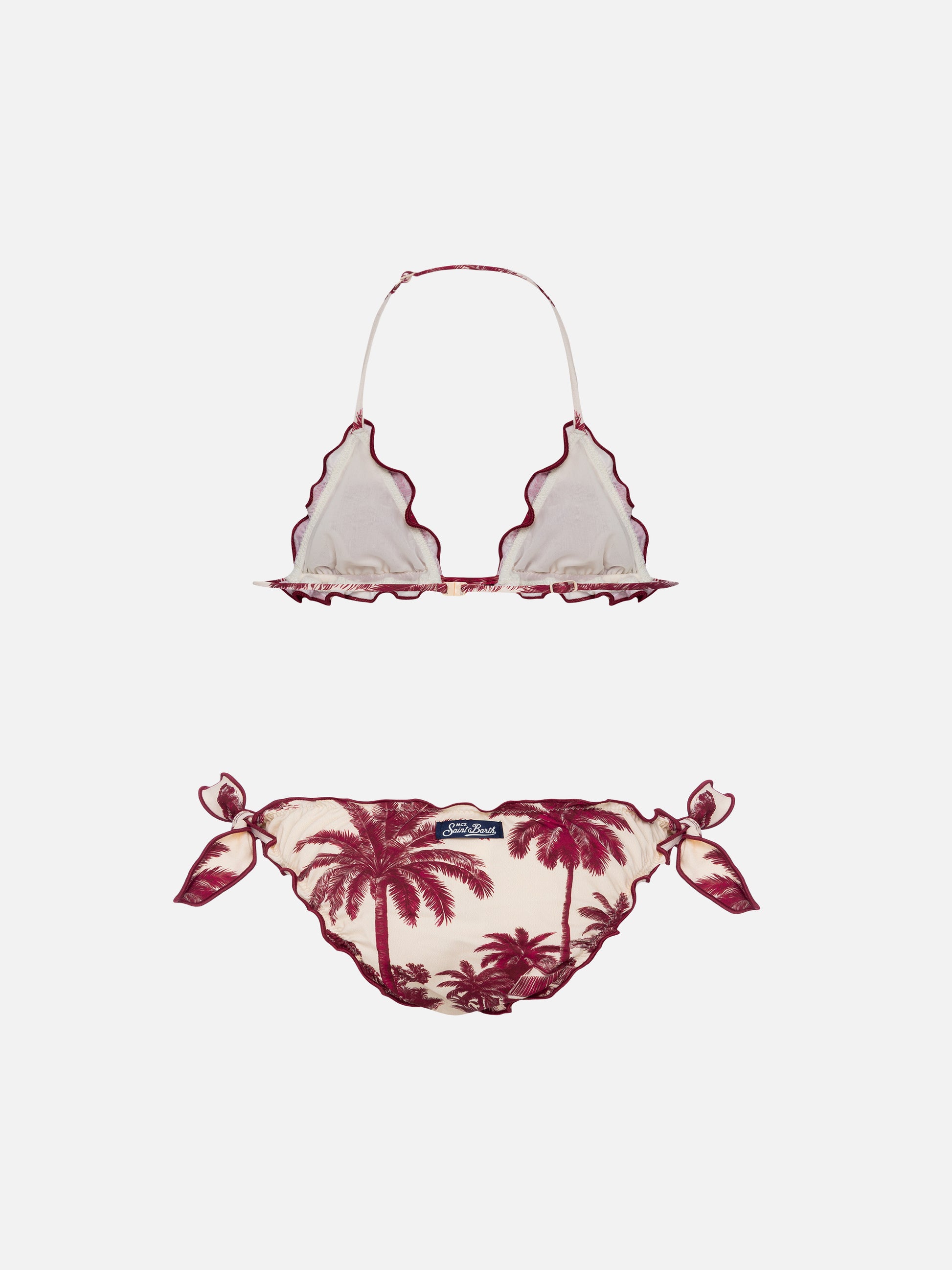 Cris classic triangle bikini with toile de jouy print | AI CO-CREATED DESIGN BY RICKDICK - POWERED BY RED-EYE - MC2 Saint Barth