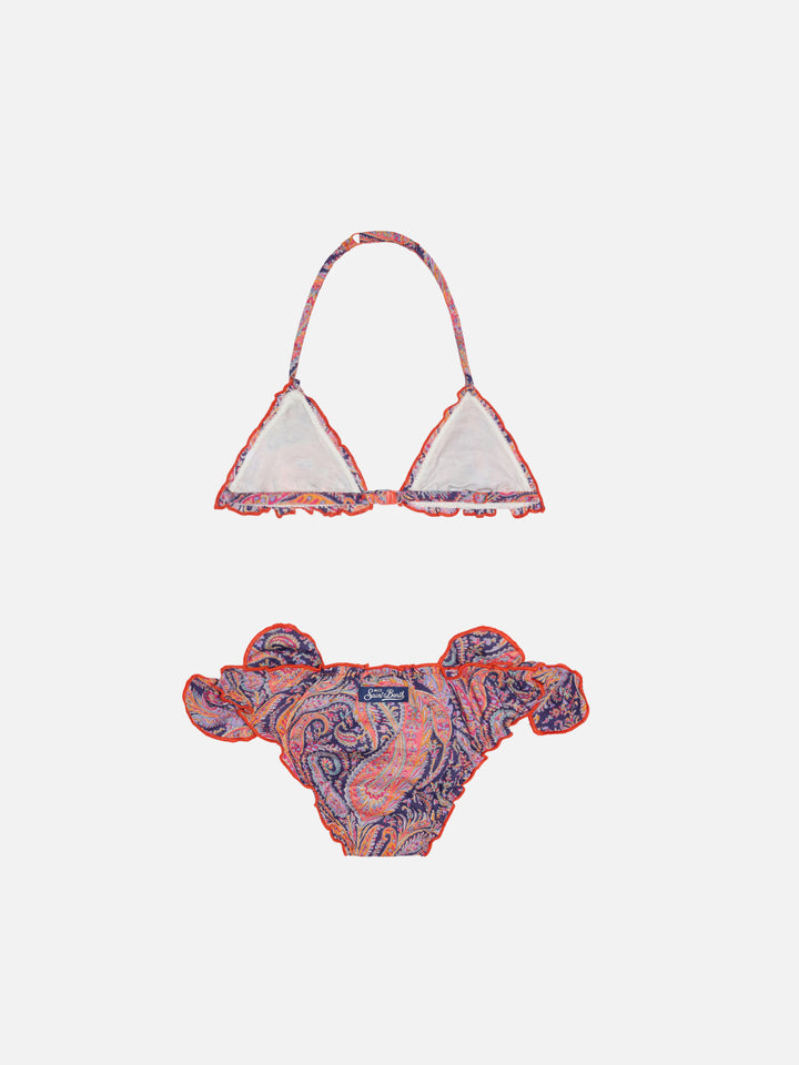Girl triangle bikini with Liberty print | Made with Liberty fabric - MC2 Saint Barth