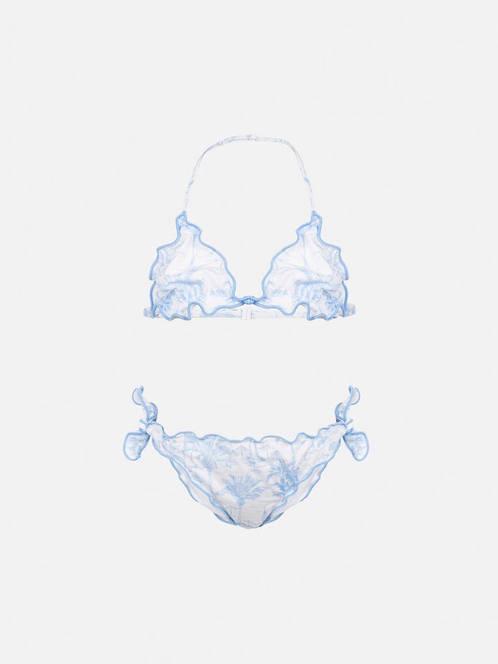 Cris classic triangle bikini with toile de jouy print - MC2 Saint Barth