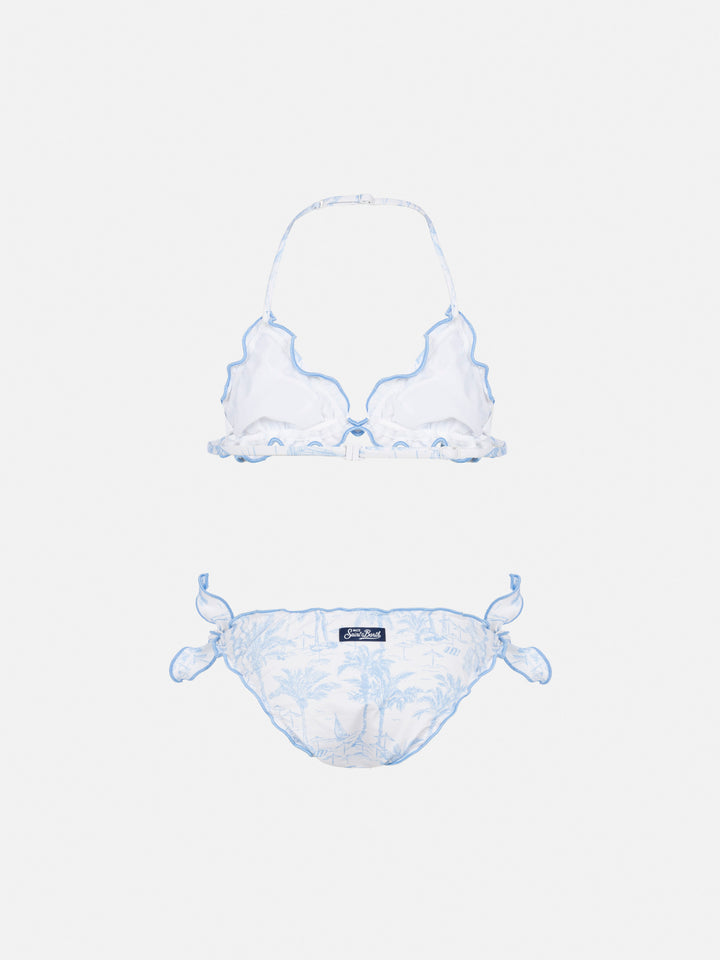 Cris classic triangle bikini with toile de jouy print - MC2 Saint Barth