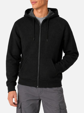 Carrel Sweatshirt aus technischem Gewebe in Uni-Schwarz 