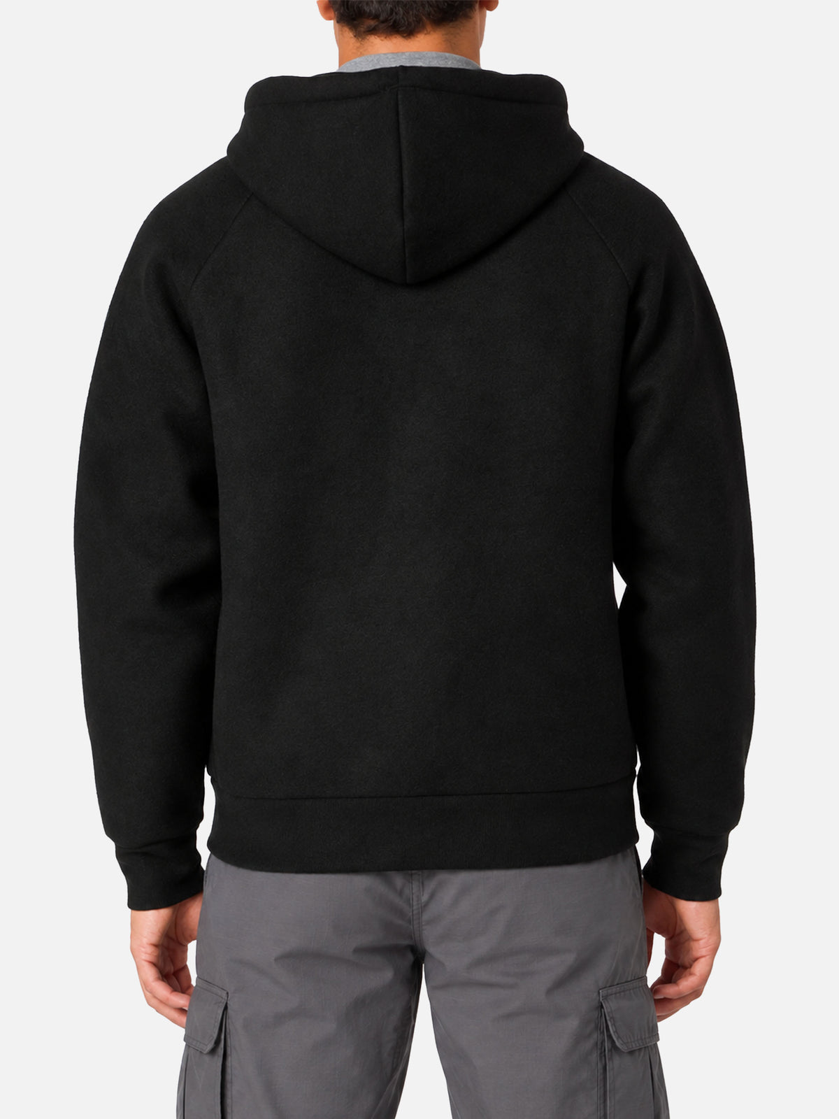 Carrel Sweatshirt aus technischem Gewebe in Uni-Schwarz 