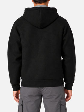 Carrel Sweatshirt aus technischem Gewebe in Uni-Schwarz 