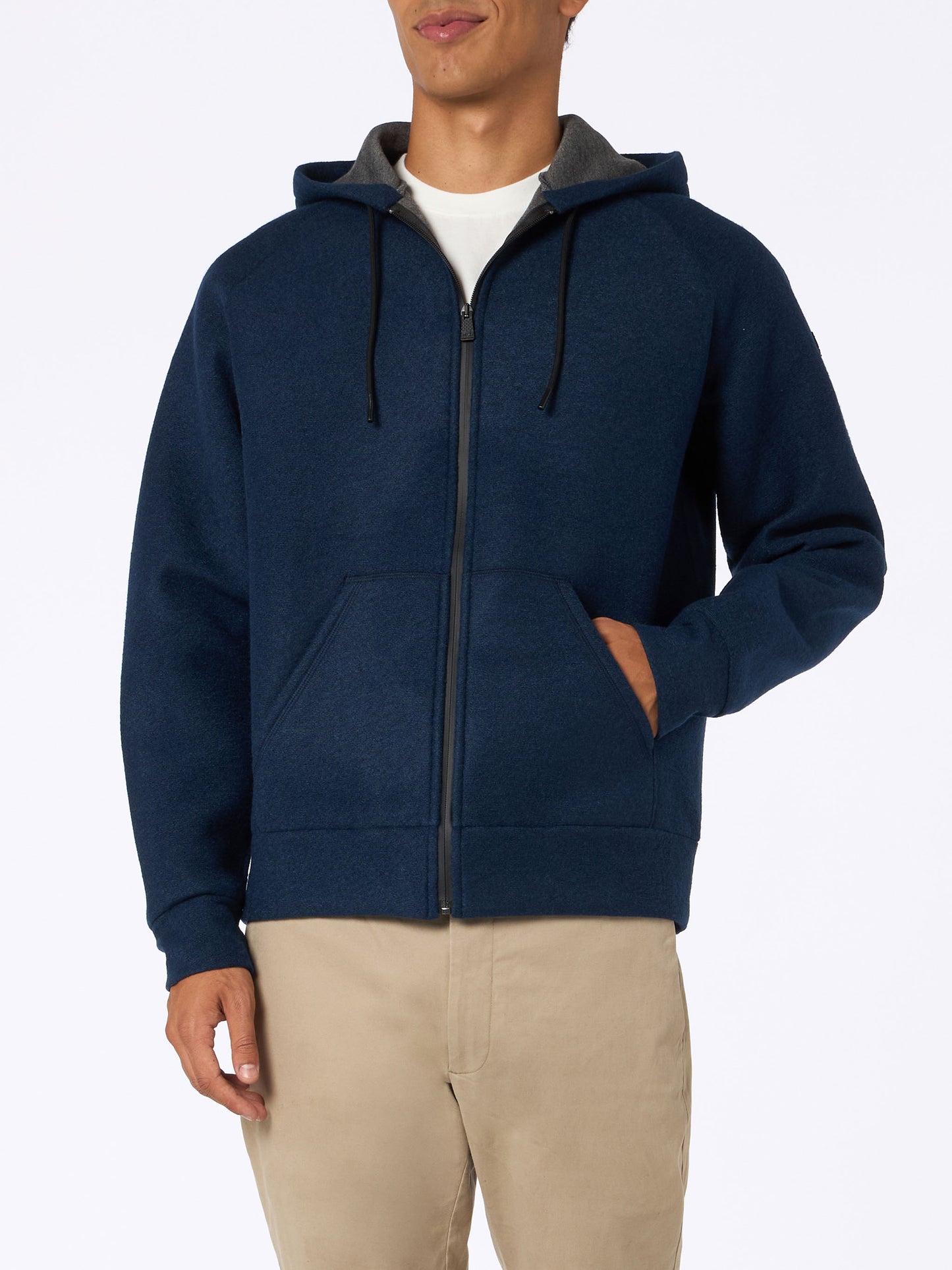 Man navy blue technic fabric sweatshirt Carrel - MC2 Saint Barth
