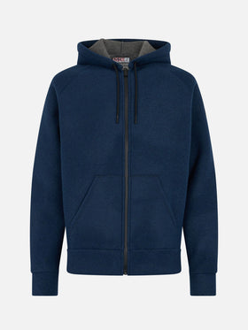 Man navy blue technic fabric sweatshirt Carrel - MC2 Saint Barth