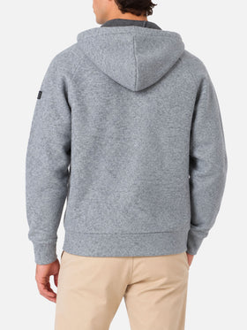 Sudadera Carrel de tejido técnico en color liso gris mélange 