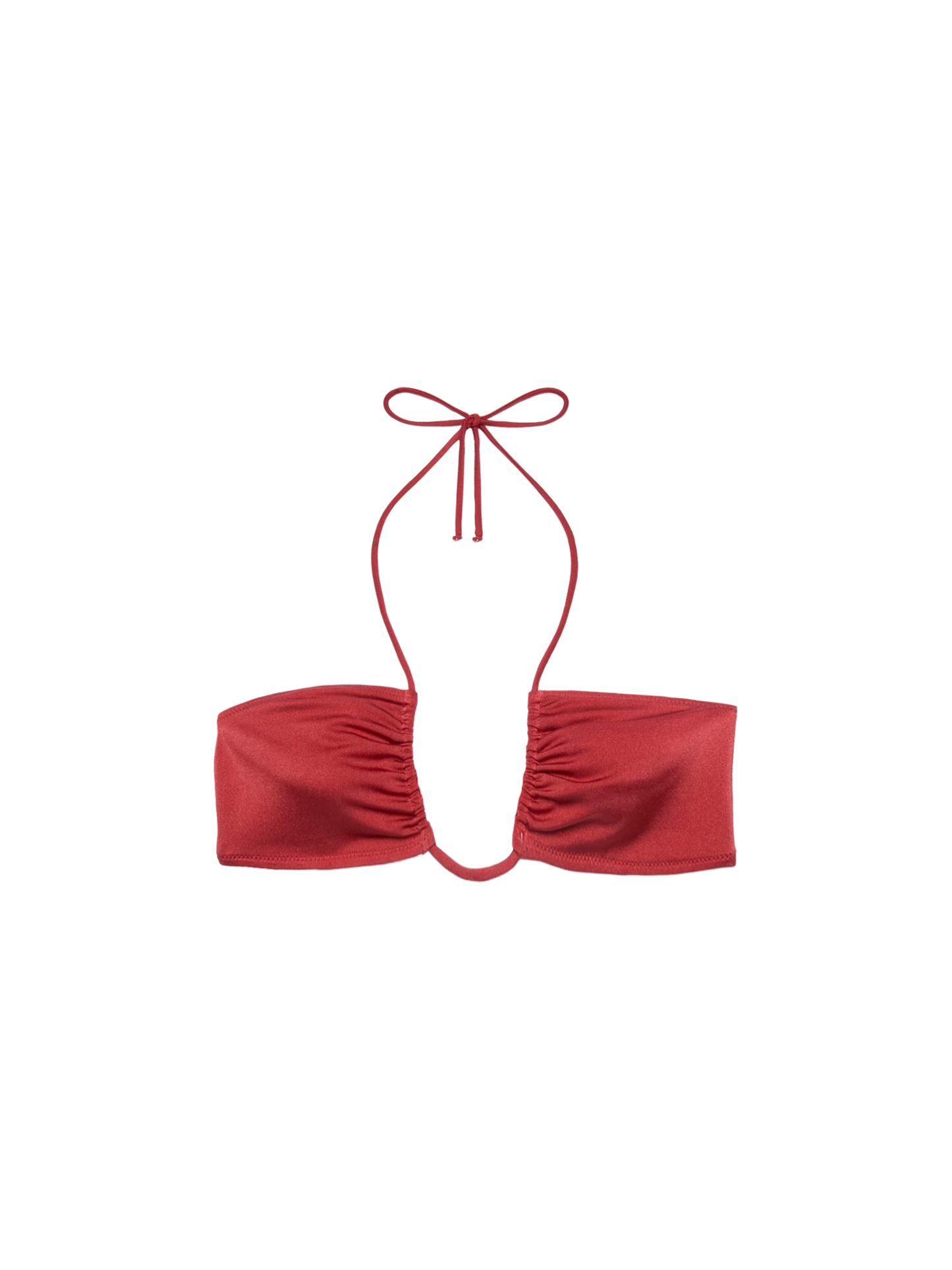Dahlia shimmer brick red bandeau top - MC2 Saint Barth