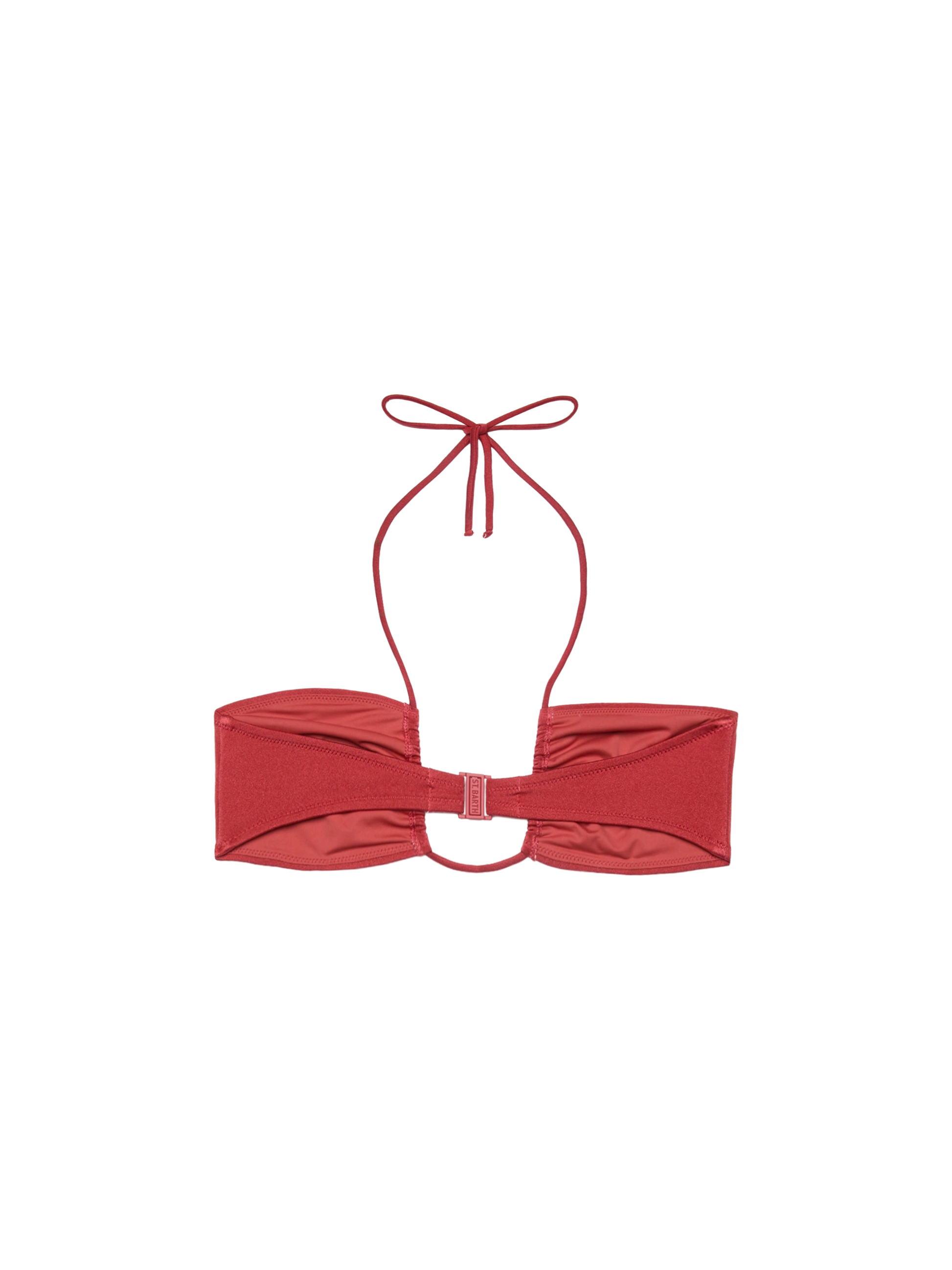 Dahlia shimmer brick red bandeau top - MC2 Saint Barth