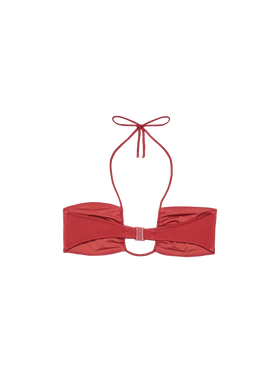 Dahlia shimmer brick red bandeau top - MC2 Saint Barth