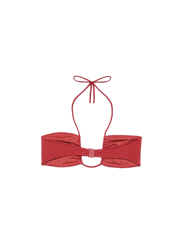 Dahlia shimmer brick red bandeau top - MC2 Saint Barth