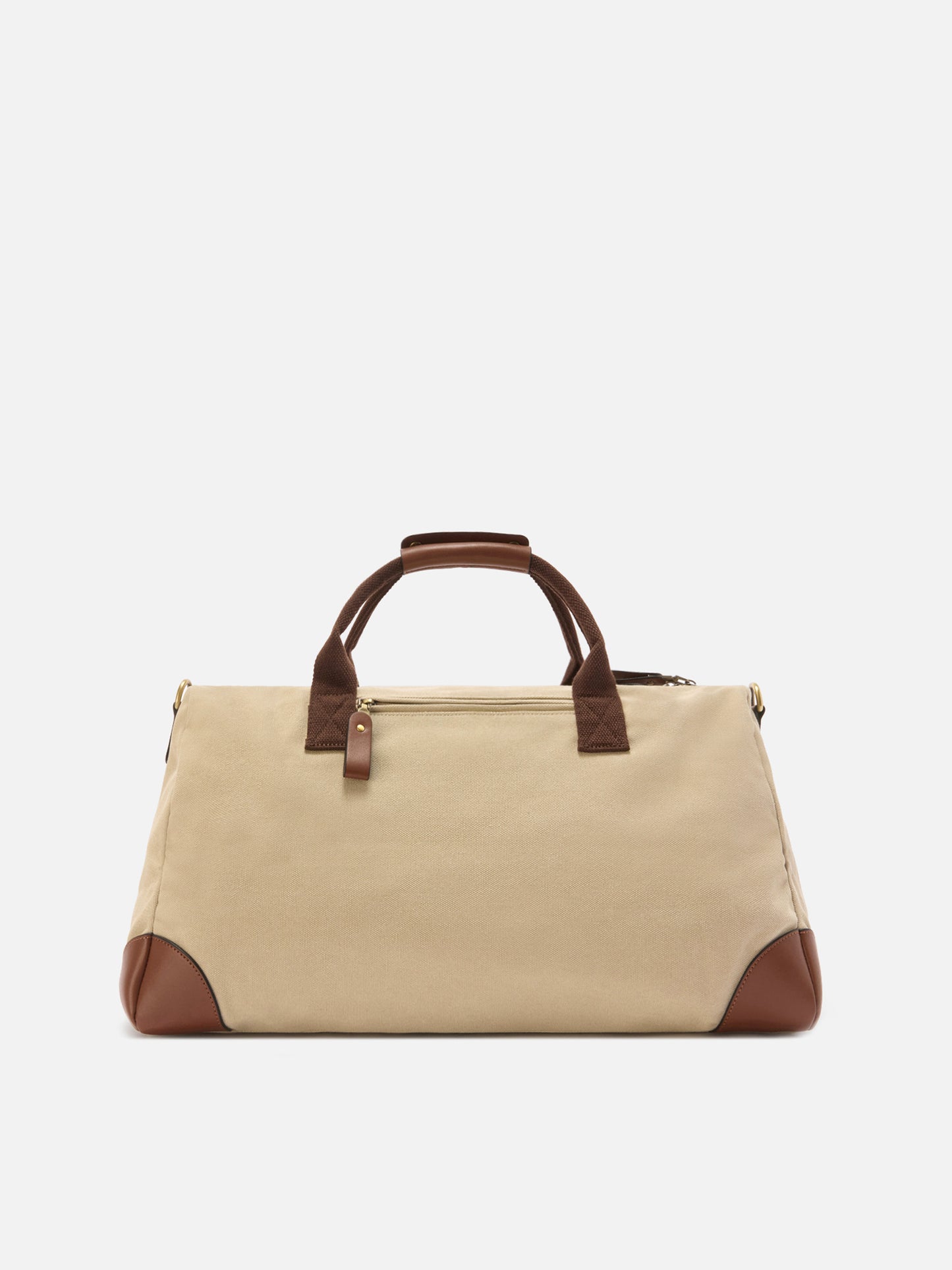 Borsone Daily in misto cotone beige con logo ricamato