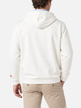 Sudadera blanca Danny con parche y bordado 