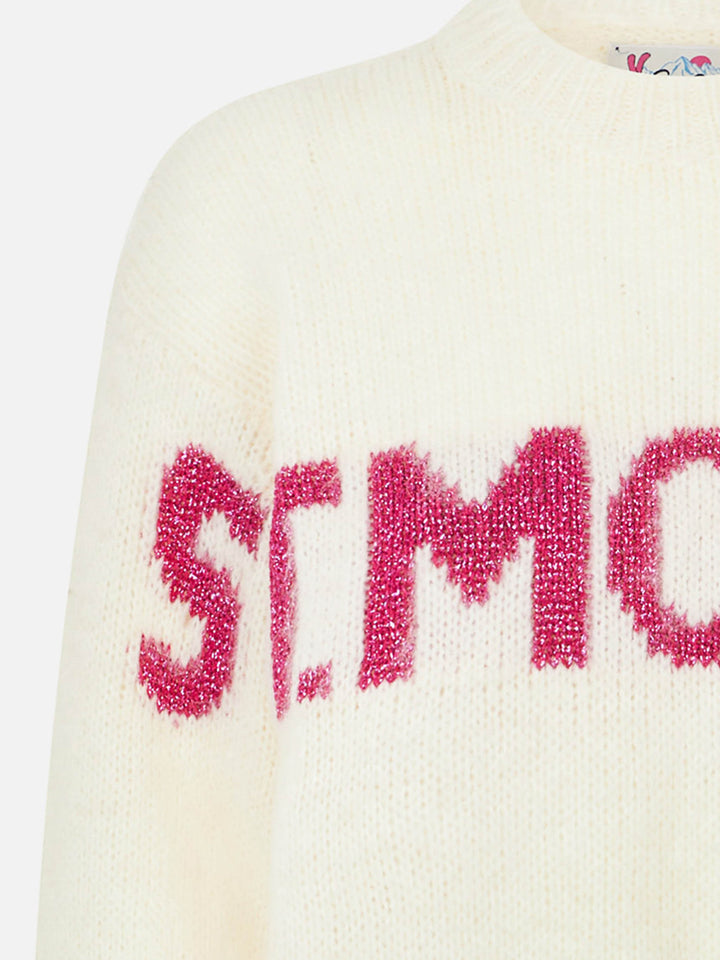 Kastenförmiger, weicher Pullover Danya Jr mit St. Moritz Lurex-Jacquard