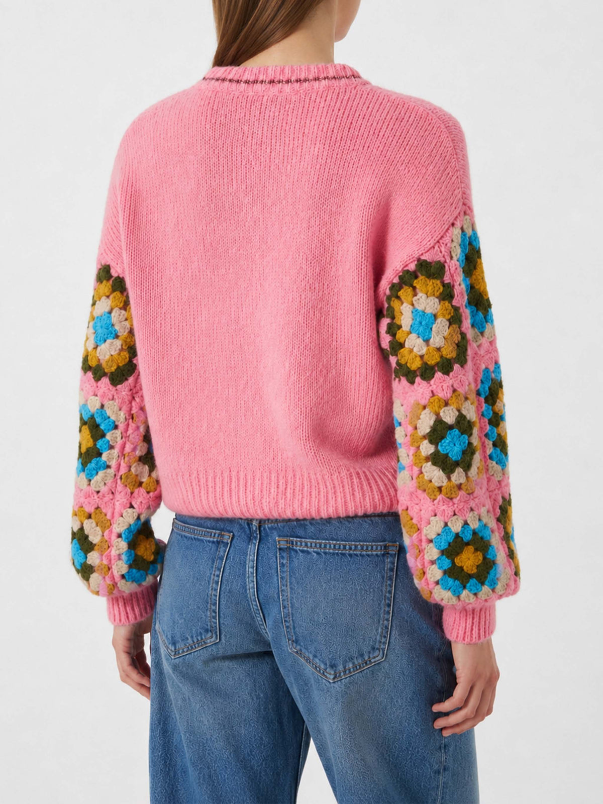 Danya Soft Crochet pink sweater
