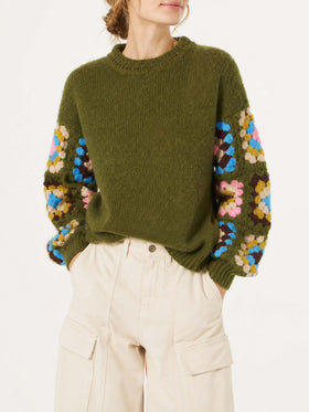 Maglione Danya Soft Crochet verde