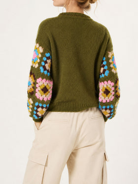 Maglione Danya Soft Crochet verde
