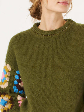 Maglione Danya Soft Crochet verde