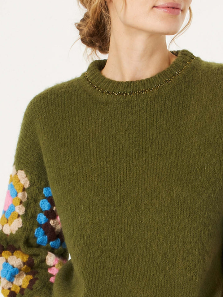 Suéter verde Danya Soft Crochet 