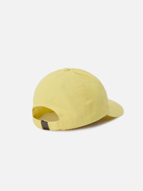 Cappellino Davis con visiera in cotone giallo chiaro con logo ricamato
