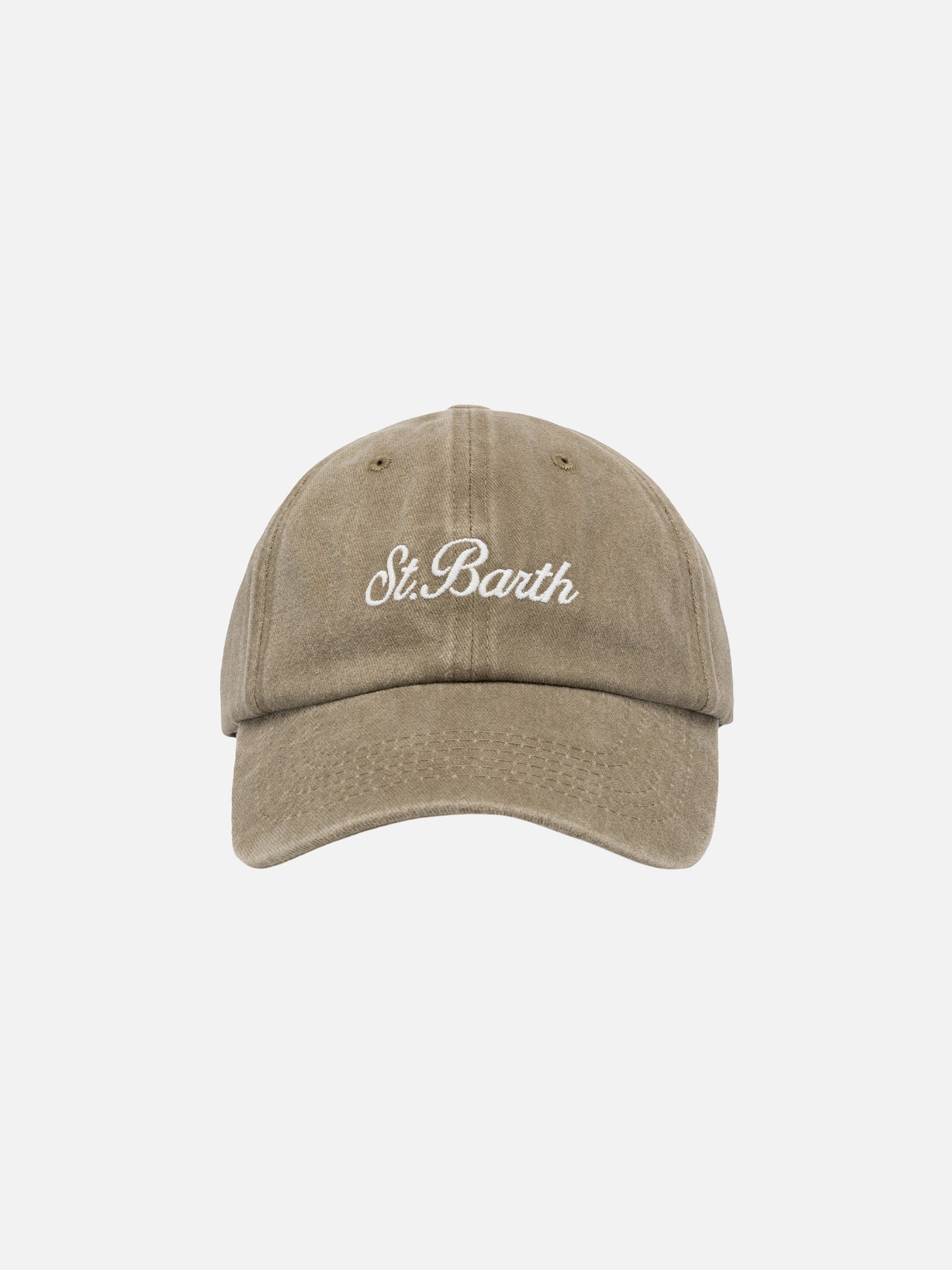 Davis beige denim Ball Cap with St. Barth embroidery - MC2 Saint Barth