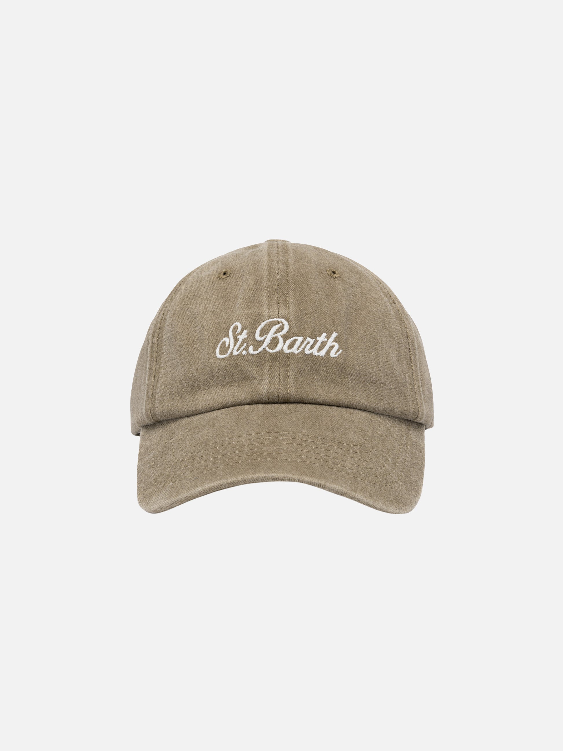 Davis beige denim Ball Cap with St. Barth embroidery - MC2 Saint Barth