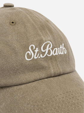 Davis beige denim Ball Cap with St. Barth embroidery - MC2 Saint Barth