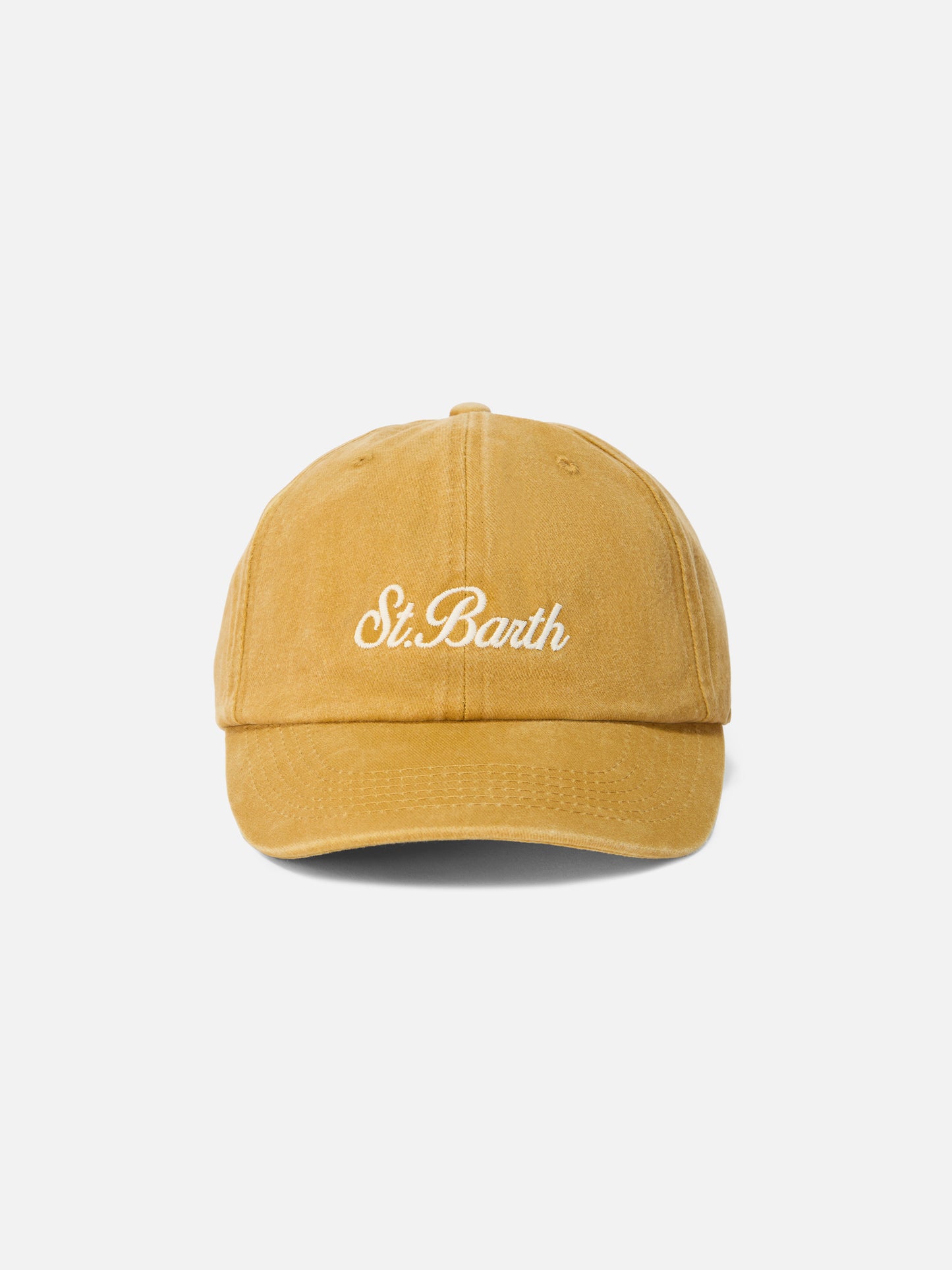 Cappellino Davis in giallo ocra con ricamo Saint Barth
