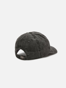 Davis dark grey cotton baseball cap with embroidered logo