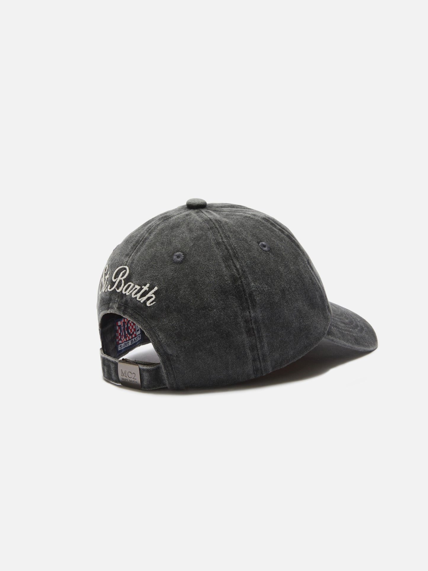 Cappellino Davis con visiera in cotone nero e ricamo Va tutto al contrario